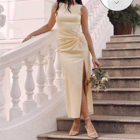 Abercrombie & Fitch Dresses & Skirts - A&F YELLOW SATIN DRESS